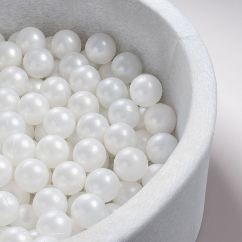 Bile din plastic pentru copii pentru locuri de joaca, 6 cm, pearl