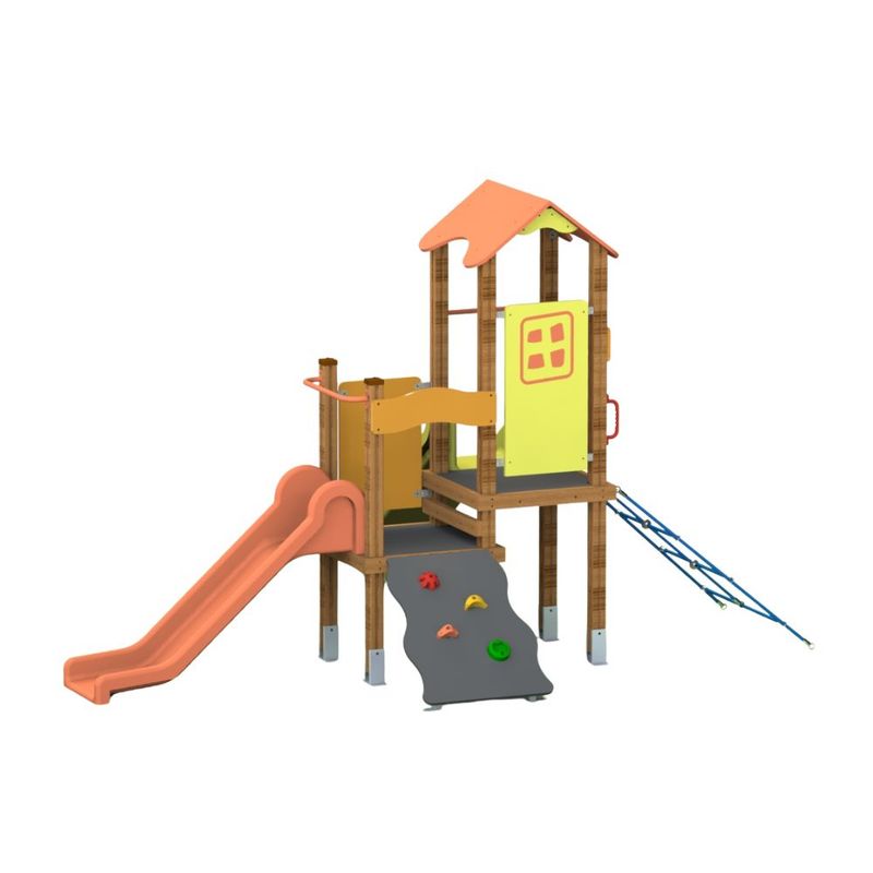 Complex de joaca de exterior Happy House, 2-6 ani, 347x286x221 cm