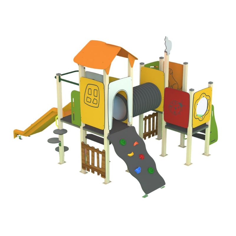 Complex de joaca de exterior Happy Garden, 2-6 ani, 338x263x230 cm