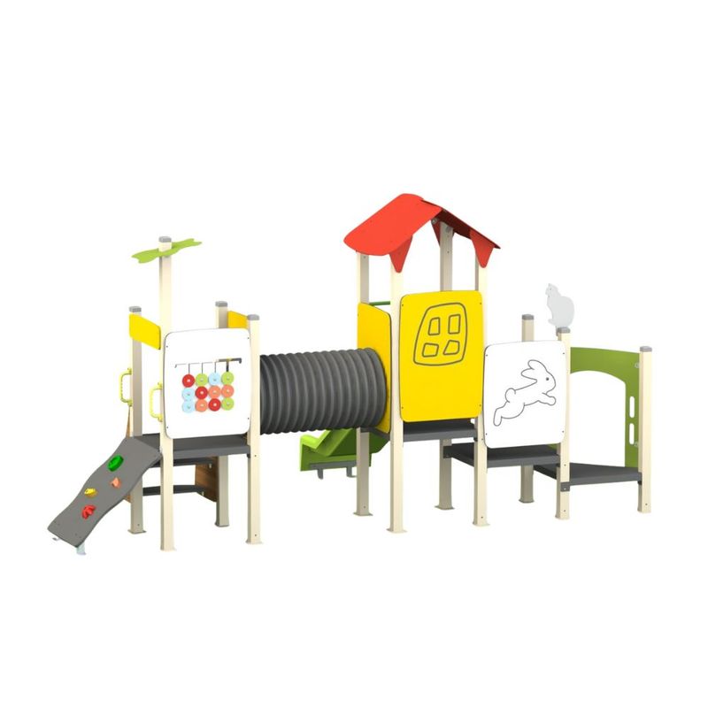 Complex de joaca de exterior Mini Garden 2, 0-3 ani, 377x192x200 cm