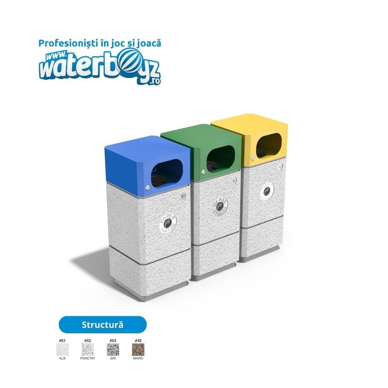 Concrete Urban Waste Bin 6