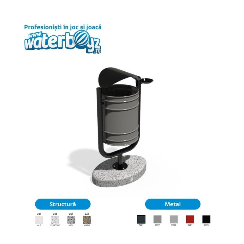 Metal Urban Waste Bin 1