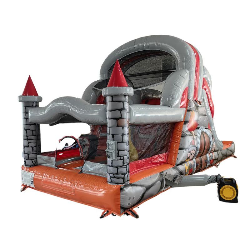 Cursa cu obstacole si tobogan Knight Castle, +3 ani, 700x300x370 cm
