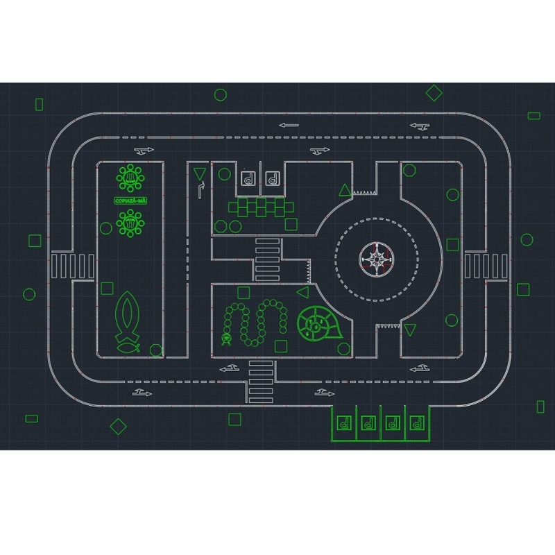 2D Figure Road circuit education