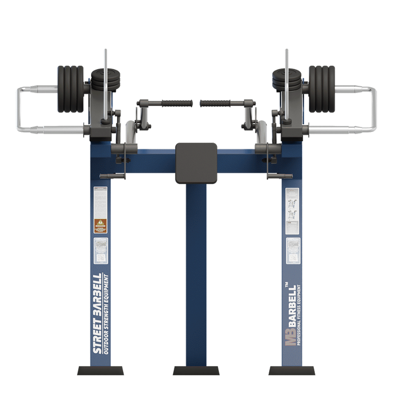 Aparat de fitness pentru triceps pentru exterior, 132x207x185 cm, otel inoxidabil