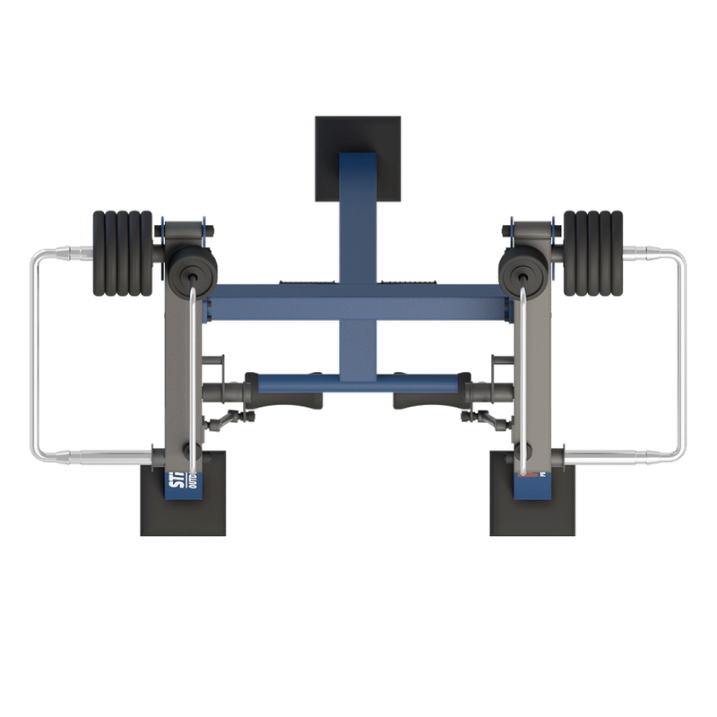 Aparat de fitness pentru flexii si extensii picioare pentru exterior, 132x207x185 cm, otel inoxidabil