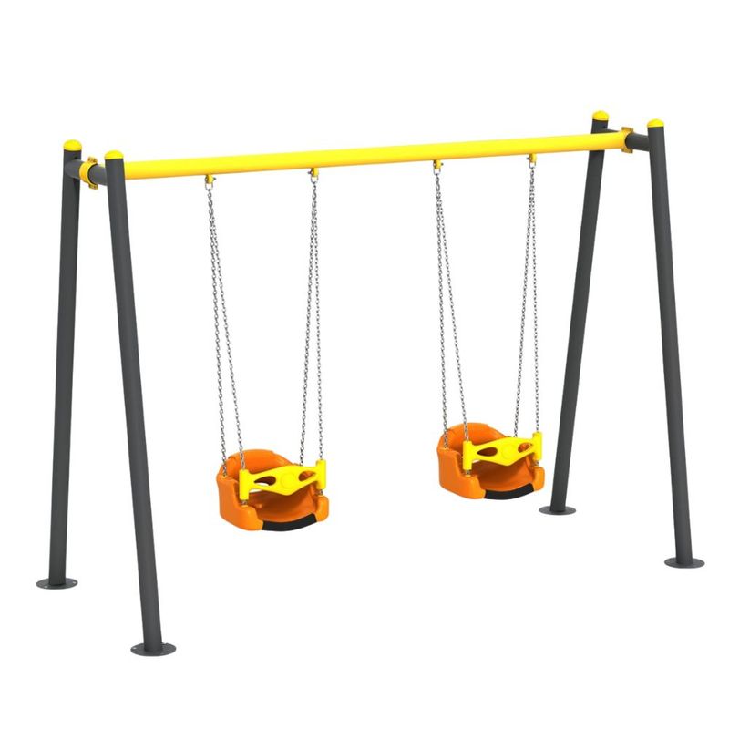 Leagan din metal pentru copii model Happy Kid, 1-4 ani, 320x150x220 cm