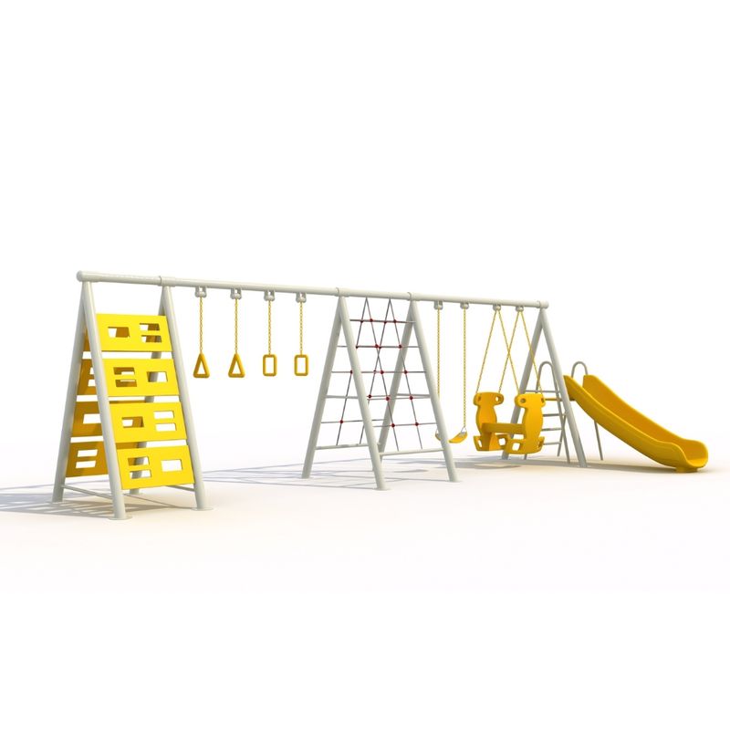 Complex de joaca pentru copii de metal Climber, exterior, 6-12 ani, 720x300x200 cm