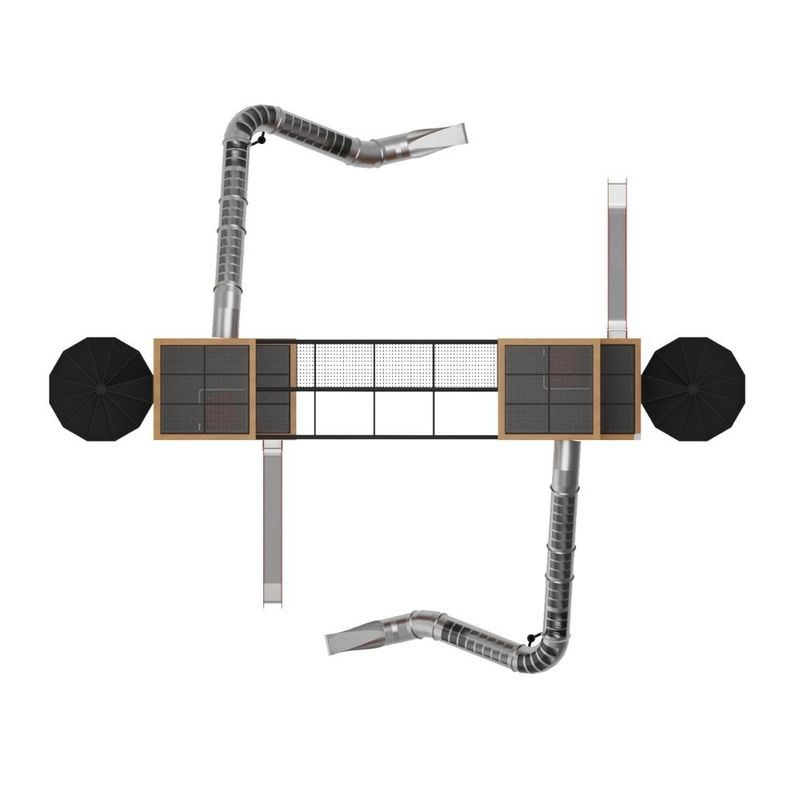 Loc de joaca pentru copii din lemn Cubix 3, exterior, 12-16 ani, 1670x2040x920 cm