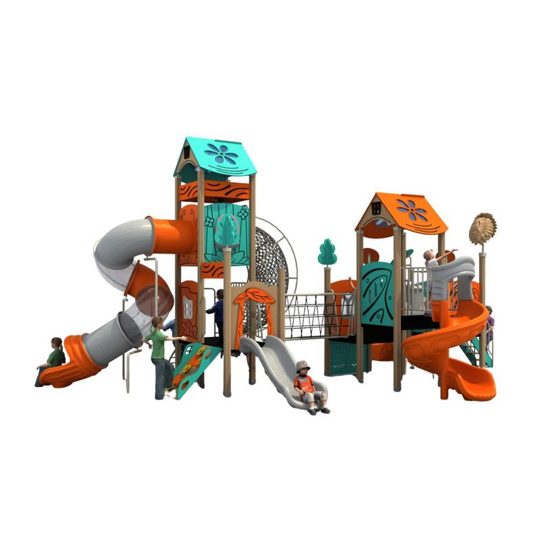 Complex de joaca pentru copii de metal Nature 3, exterior, 3-15 ani, 940x560x470 cm