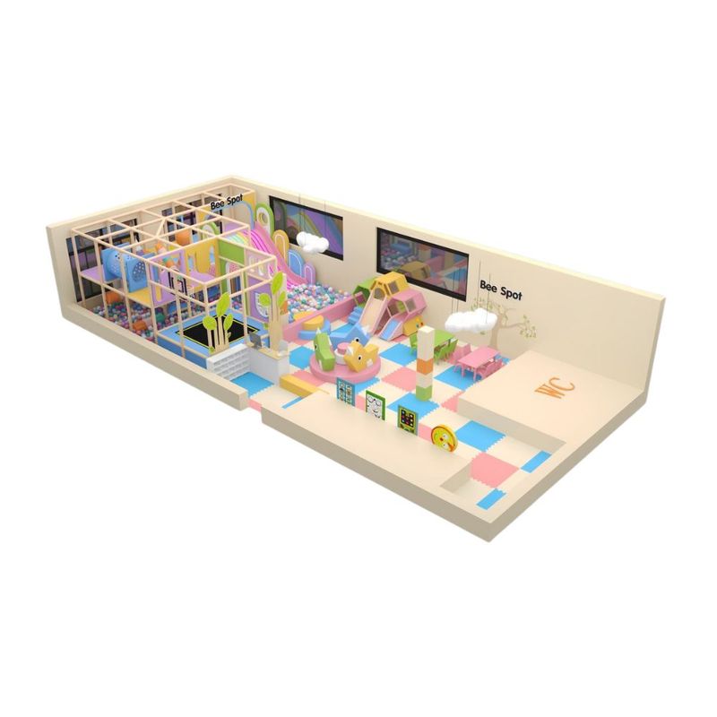 Loc de joaca modular de interior pentru copii Bee Spot, 3-12 ani