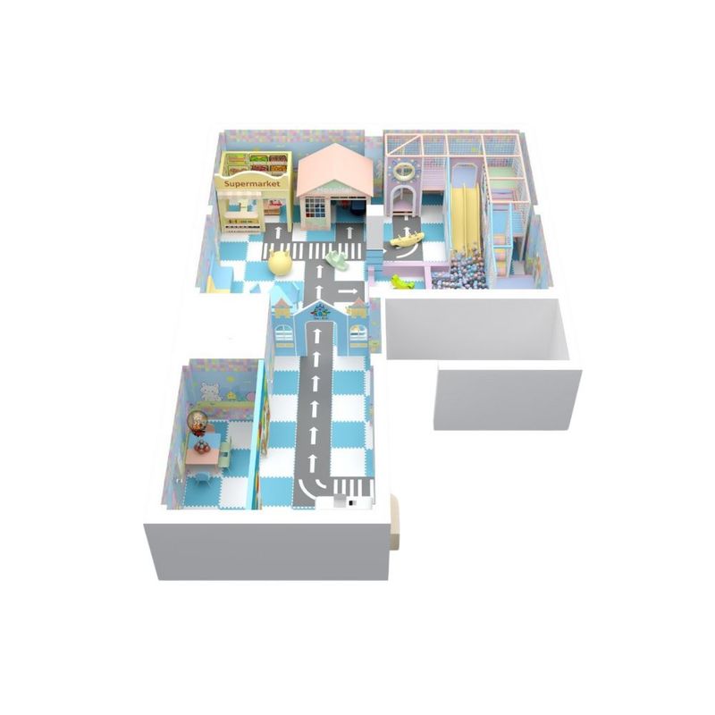 Loc de joaca modular de interior pentru copii Hero Kids, 3-12 ani