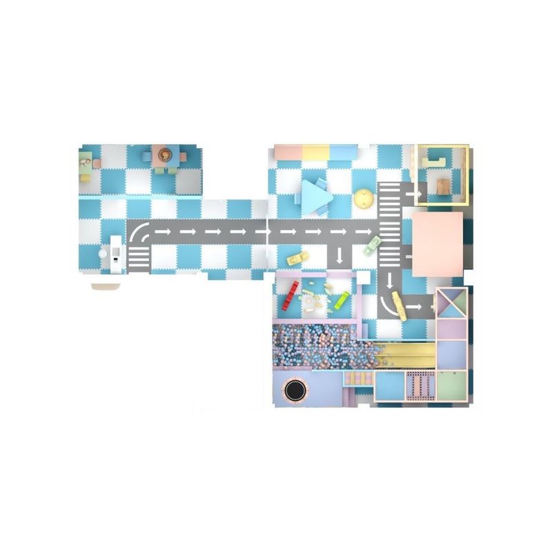 Loc de joaca modular de interior pentru copii Hero Kids, 3-12 ani