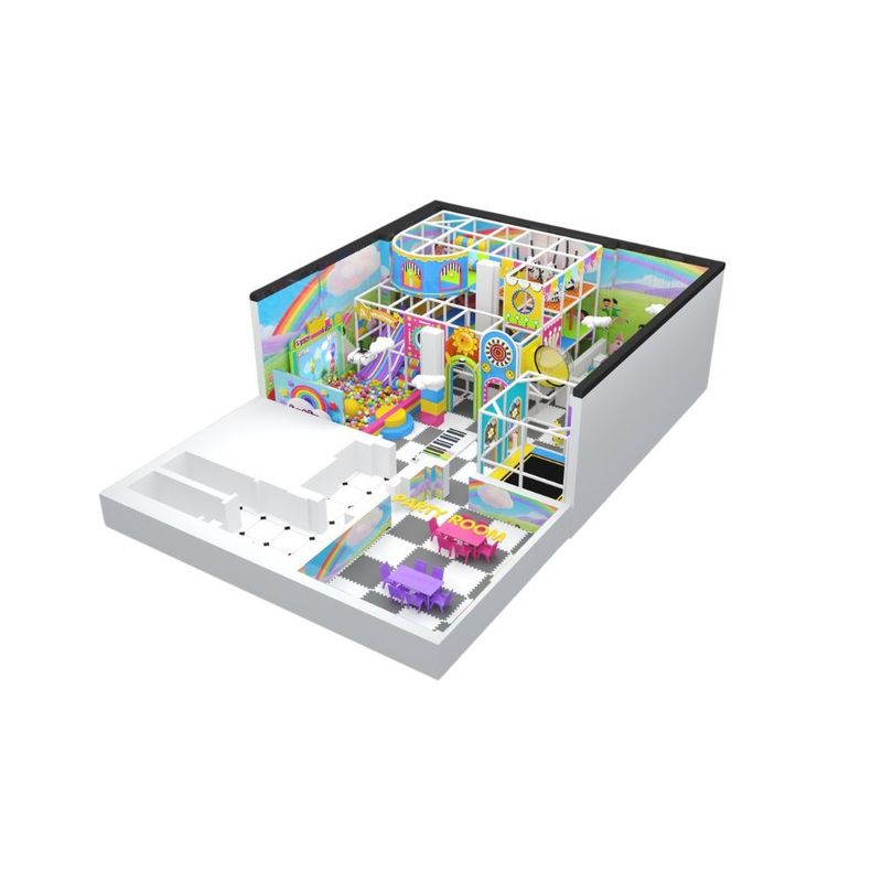 Loc de joaca modular de interior pentru copii Rainbow World 3, 3-12 ani