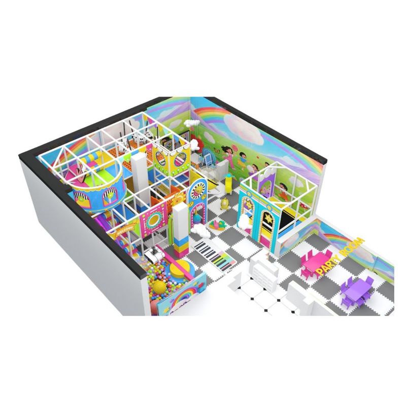 Loc de joaca modular de interior pentru copii Rainbow World 3, 3-12 ani