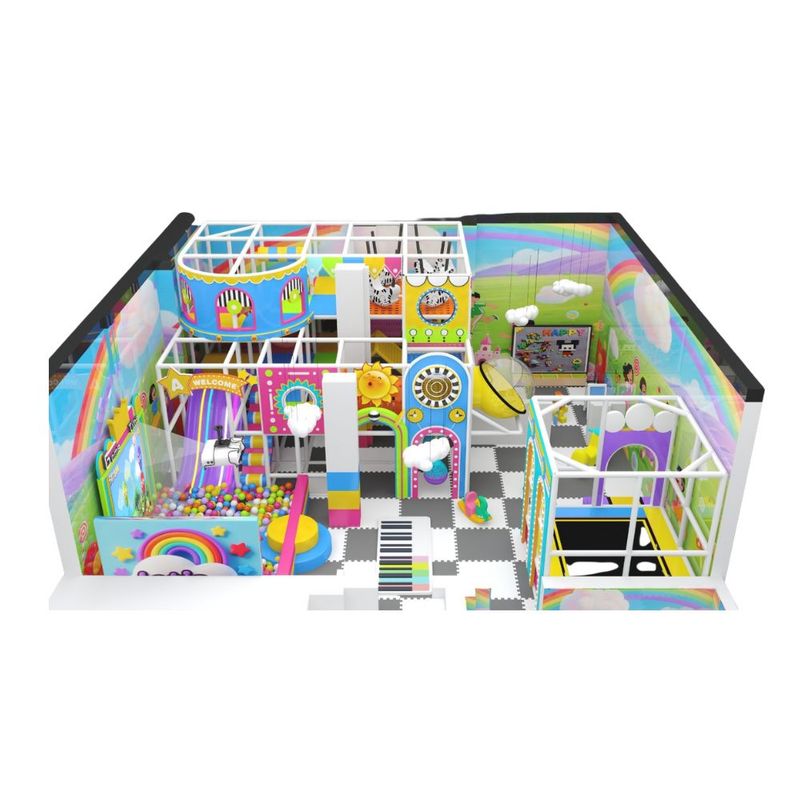 Loc de joaca modular de interior pentru copii Rainbow World 3, 3-12 ani
