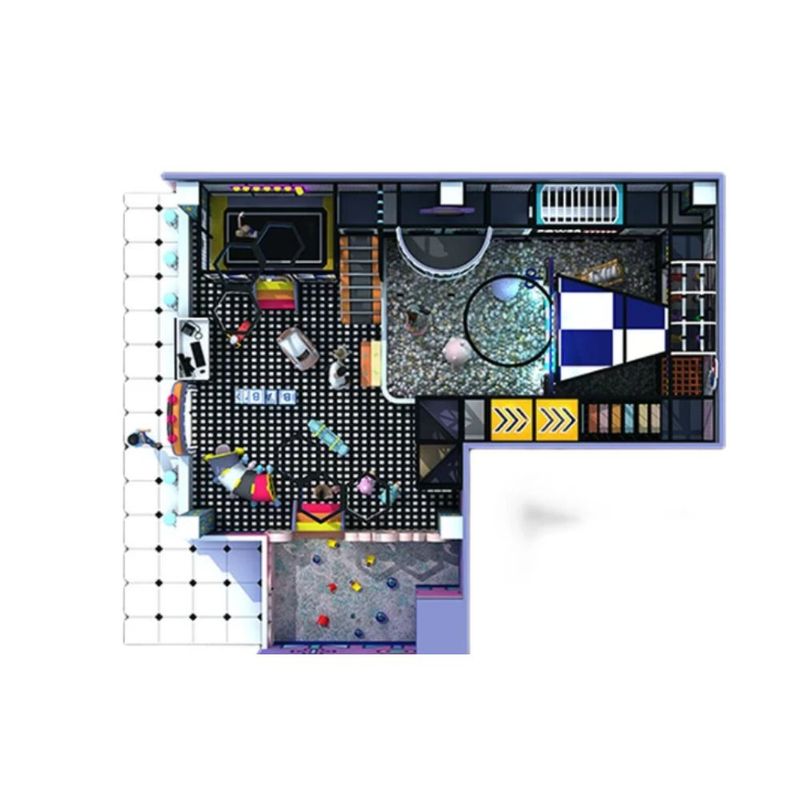 Loc de joaca modular de interior pentru copii modular RoboLand, 3-12 ani