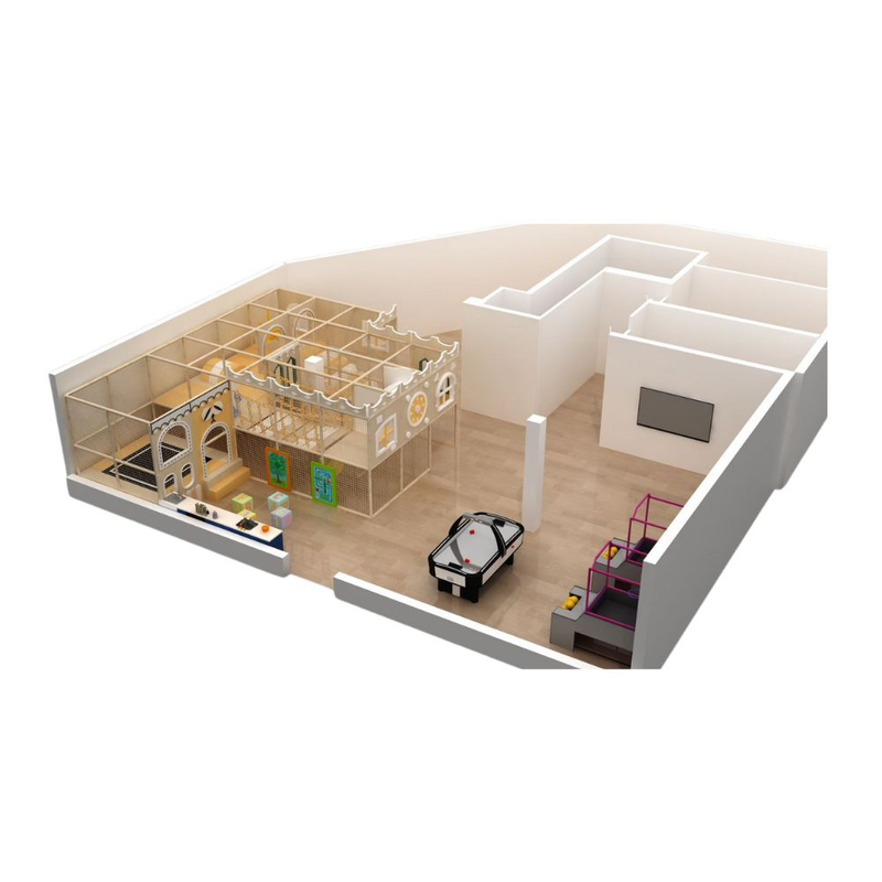 Loc de joaca modular de interior pentru copii Sunny Zone, 3-12 ani