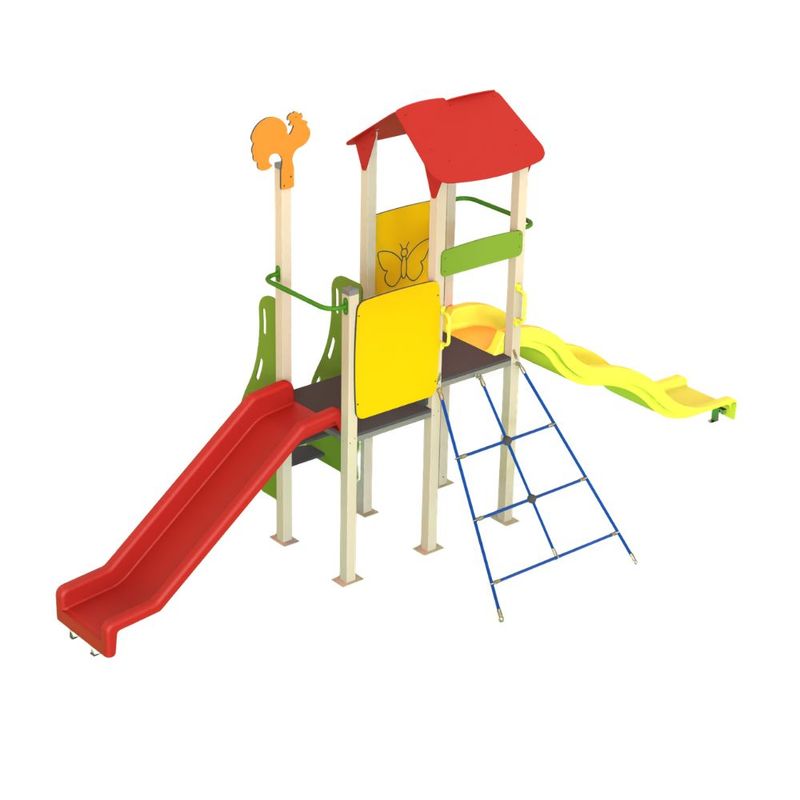 Loc de joaca de exterior Happy Nature model 27, 2-6 ani, 450x186x240 cm