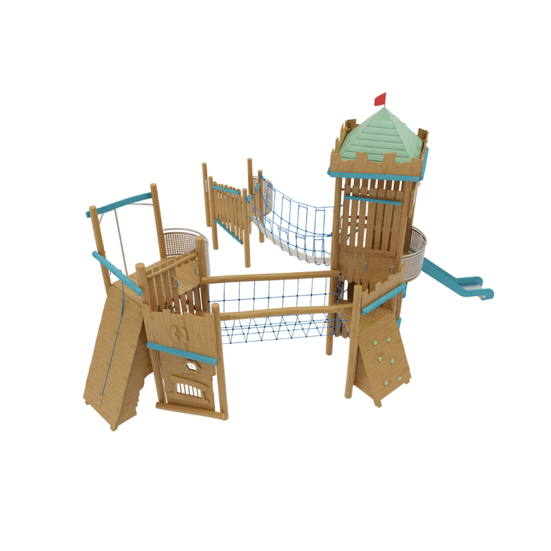 Outdoor wood playground Naturel 3