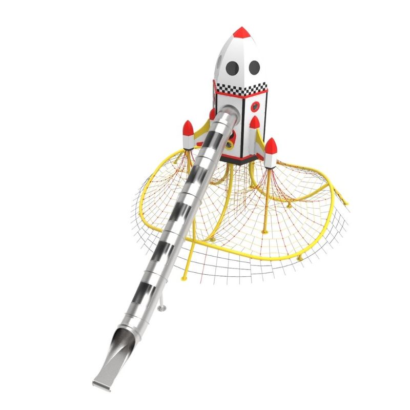 Complex de joaca pentru copii de metal Rocket, exterior, 3-14 ani, 960x1150x450 cm