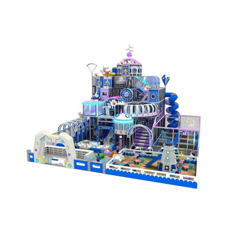 Amenajare completa loc de joaca de interior la cheie Astronaut World 300 mp, 3-12 ani