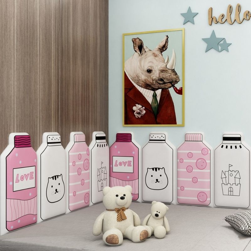 Sponge wall panel model Bottles