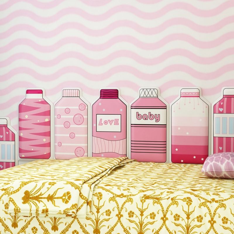 Sponge wall panel model Bottles