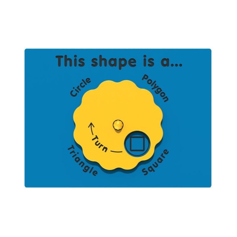 Panou interactiv Shapes pentru copii, +2 ani, 80x120 cm, plastic HDPE, albastru