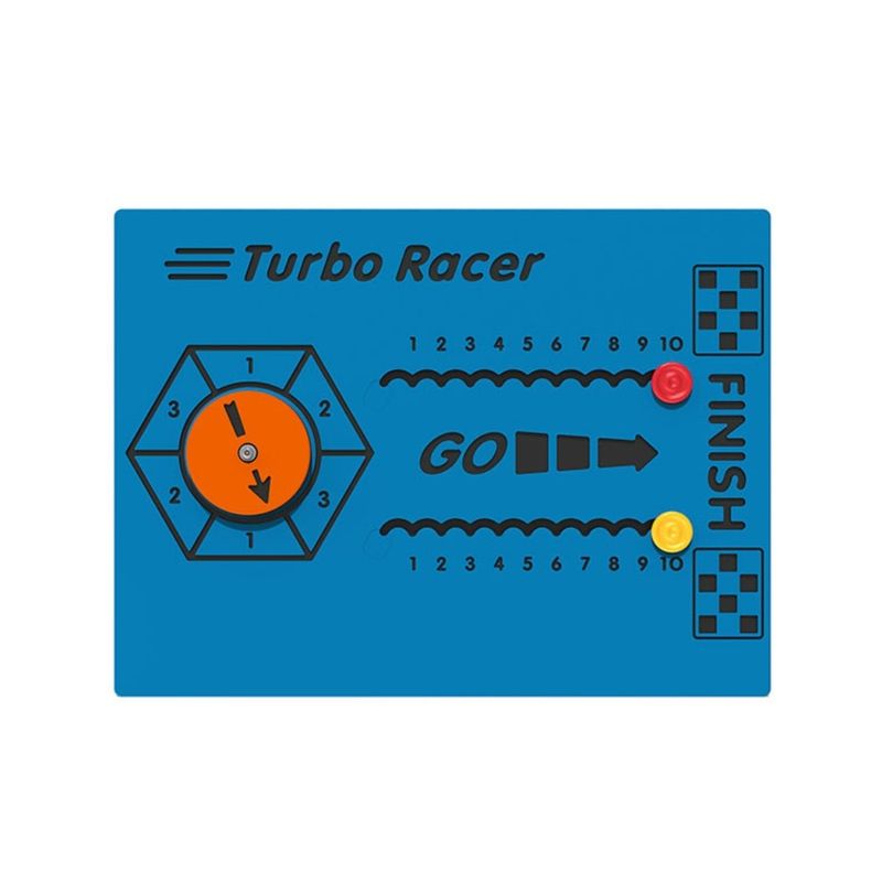 Panou interactiv pentru copii Turbo Racer, 2+ ani, 120x80 cm, albastru