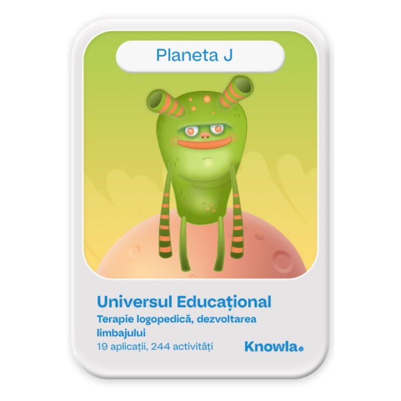 Planeta J - Pachet educational Knowla pentru logopedie si dezvoltarea vorbirii