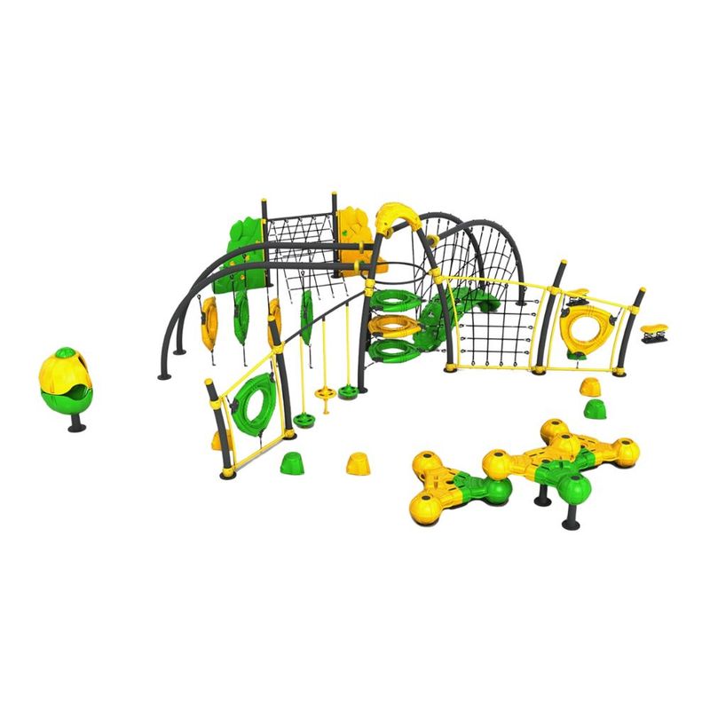 Sistem de cățărare pentru copii Green Lemon Energy, 3-12 ani, 1200x1100x315 cm