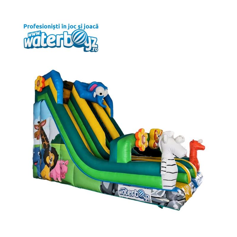 Tobogan Gonflabil Zoo 3 cu doua pante