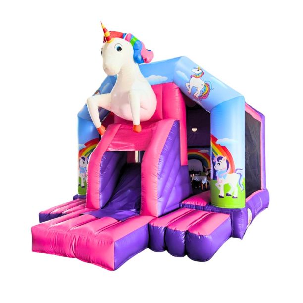 Tobogan gonflabil profesional Unicorn Combo cu garantie 12 luni