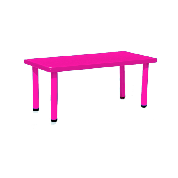 Masa dreptunghiulara de interior pentru copii, 120x60x60 cm, 0-5 ani, roz