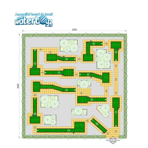 Amenajare teren minigolf 12 holes