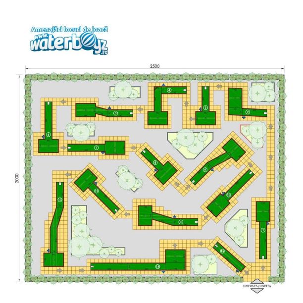 Amenajare teren minigolf 15 holes