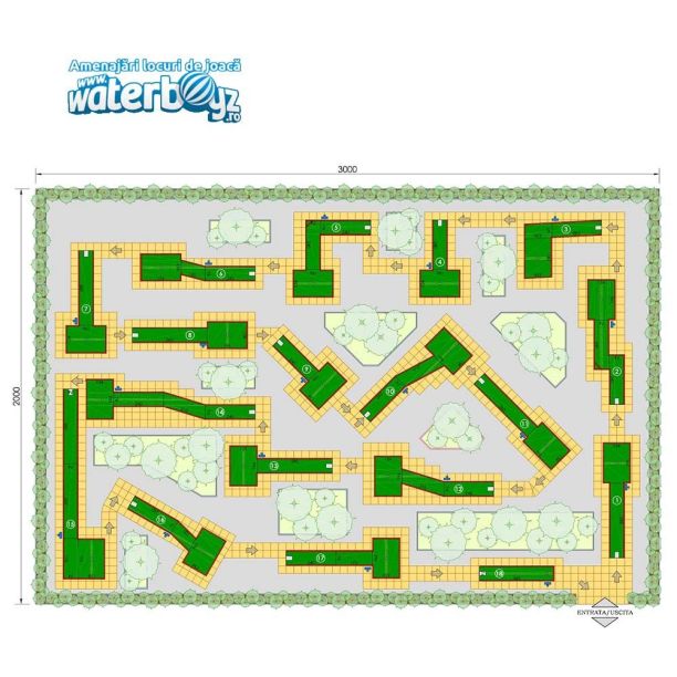 Amenajare teren minigolf 18 holes