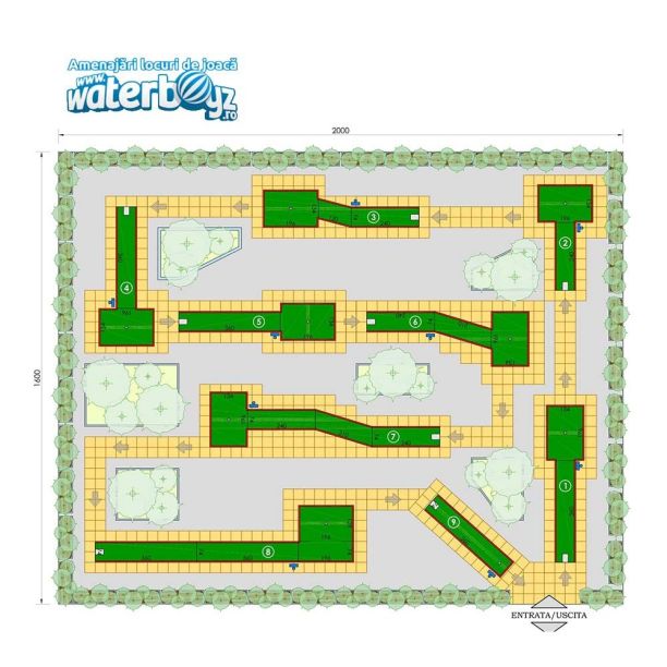 Amenajare teren minigolf 9 holes