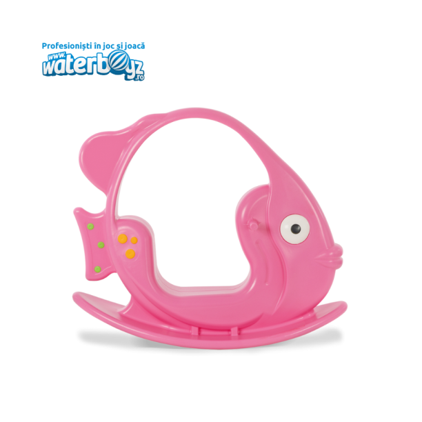 Balansoar pentru copii Peste, 0-3 ani, 102x34x87 cm, 1-3 ani, roz