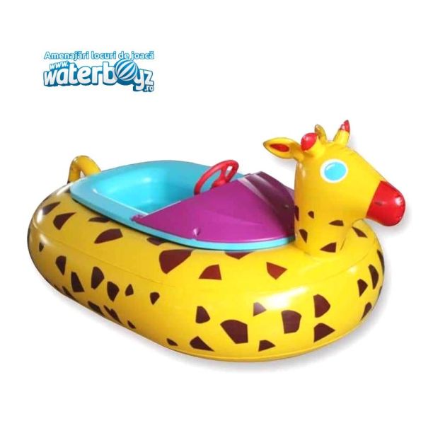 Barcuta gonflabila electrica pentru copii girafa