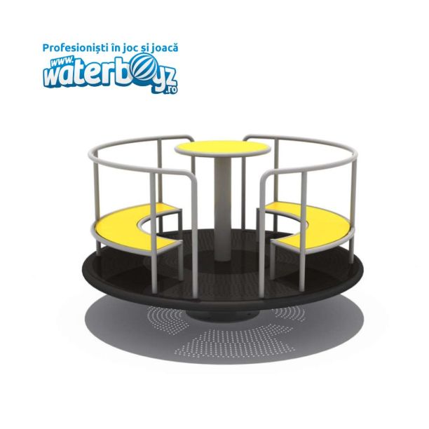 Carusel cu 4 locuri pentru copii Model 3, 3-10 ani, metal si plastic LLDPE
