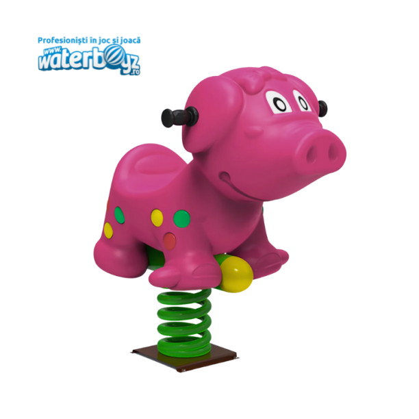 Balansoar pe arc Funny Porcusor roz