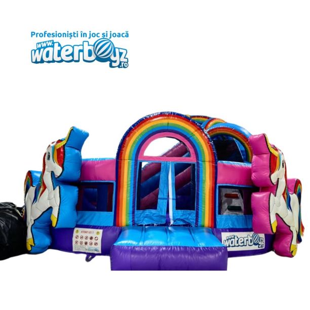 Tobogan gonflabil profesional Unicorn cu garantie 12 luni