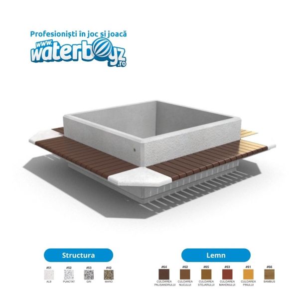 Concrete Urban Park Planter 2