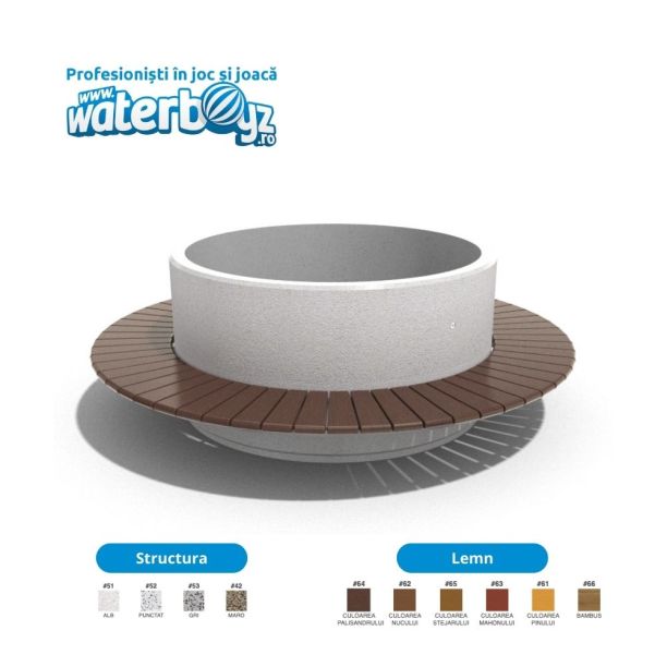 Concrete Urban Park Planter 3