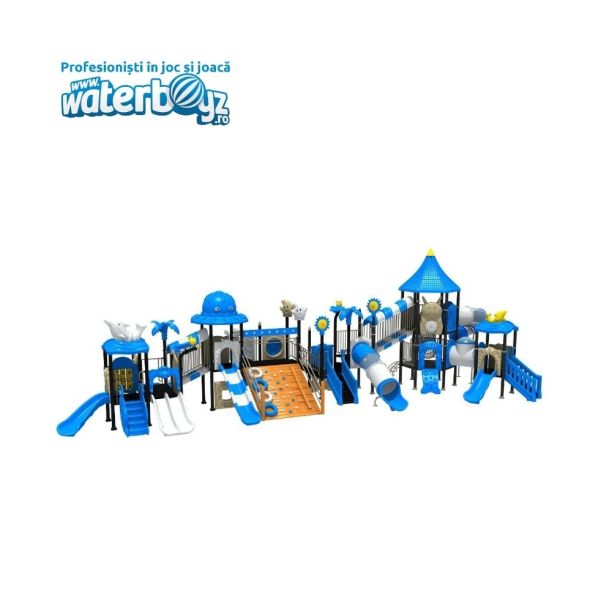 Complex de joaca din metal pentru copii Deep Sea 9, exterior, 3-12 ani, 1980x690x580 cm