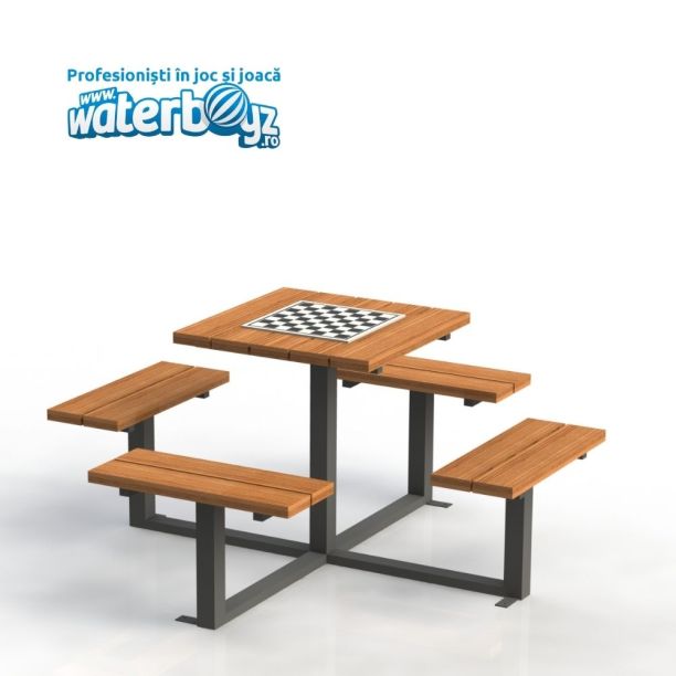 Masa de sah cu 4 locuri model 2