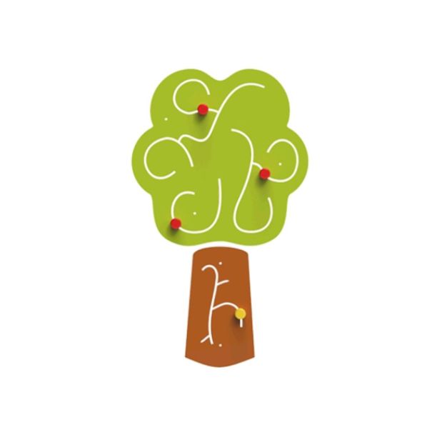 Panou interactiv de perete pentru copii Copac, 110x57x2 cm, 0-3 ani