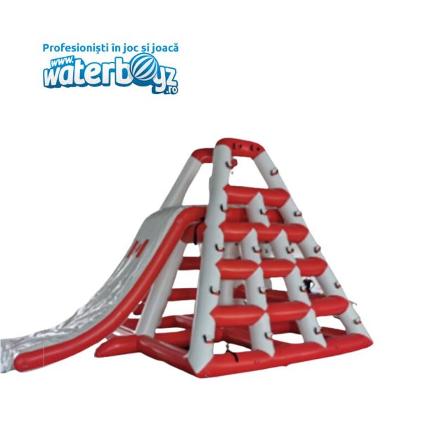 Piramida gonflabila profesionala de apa, rosu si alb